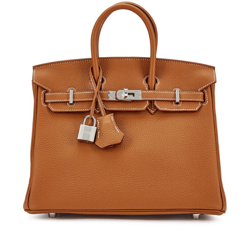 Gold Togo Birkin 25 Palladium Hardware, 2025