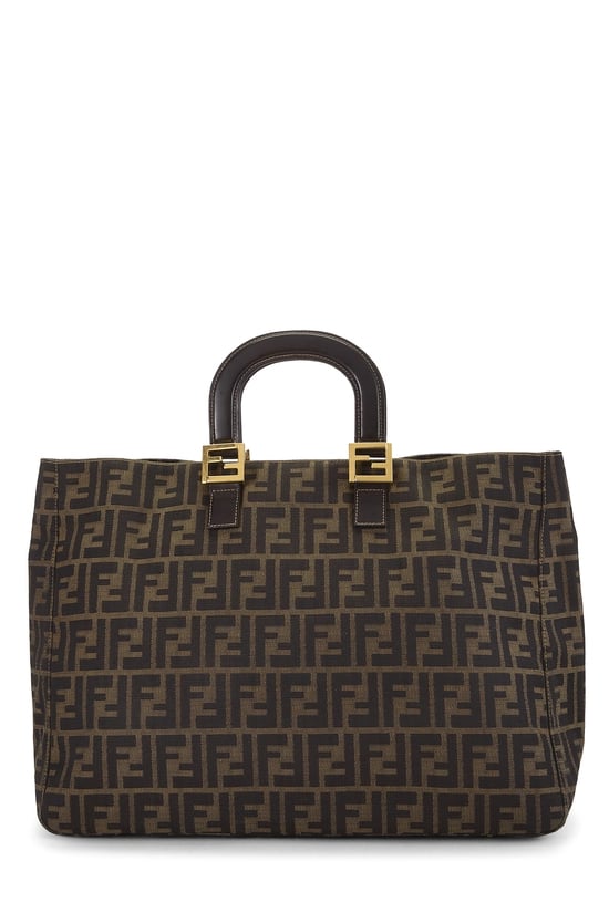 Fendi Brown Zucca Canvas Handbag Large