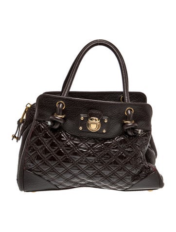 Patent Leather Top Handle Bag
