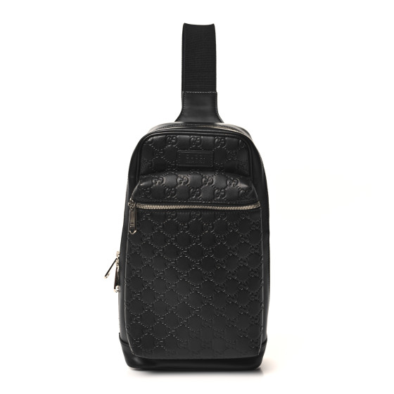 Gucci Guccissima Sling Backpack Black