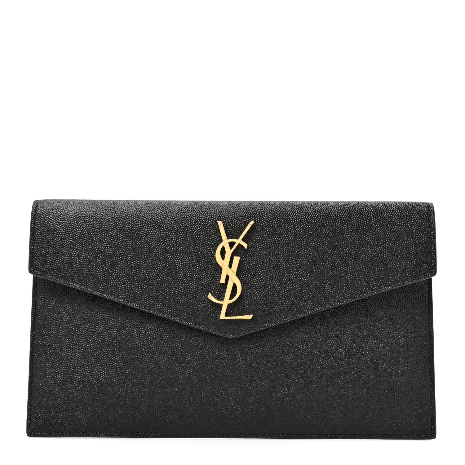 Saint Laurent Grain De Poudre Uptown Pouch Black
