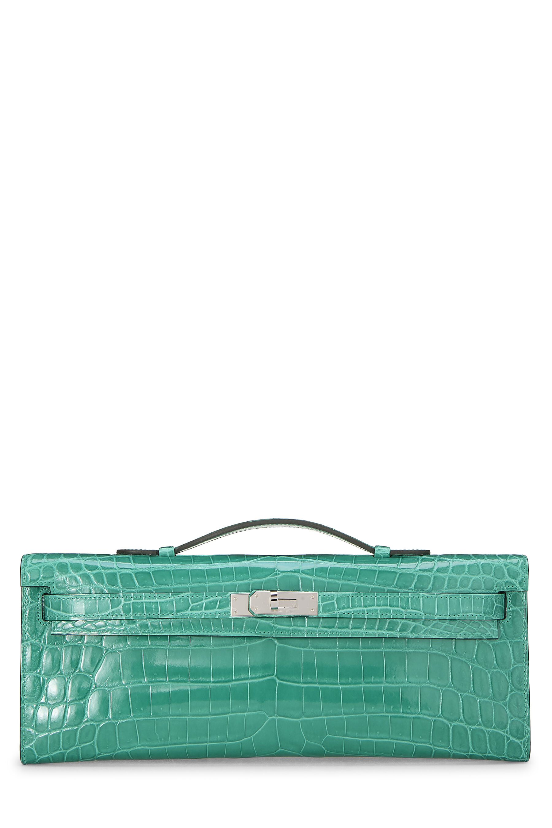 Hermès Vert Jade Crocodile Porosus Kelly Cut