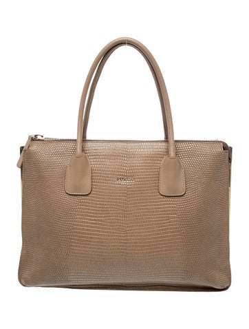 Furla Embossed Leather Top Handle Bag
