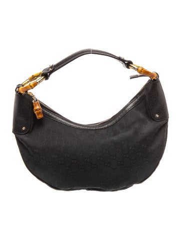 GG Canvas Bamboo Ring Hobo Bag