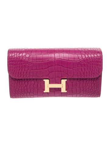 Hermes Matte Alligator Constance To Go Wallet