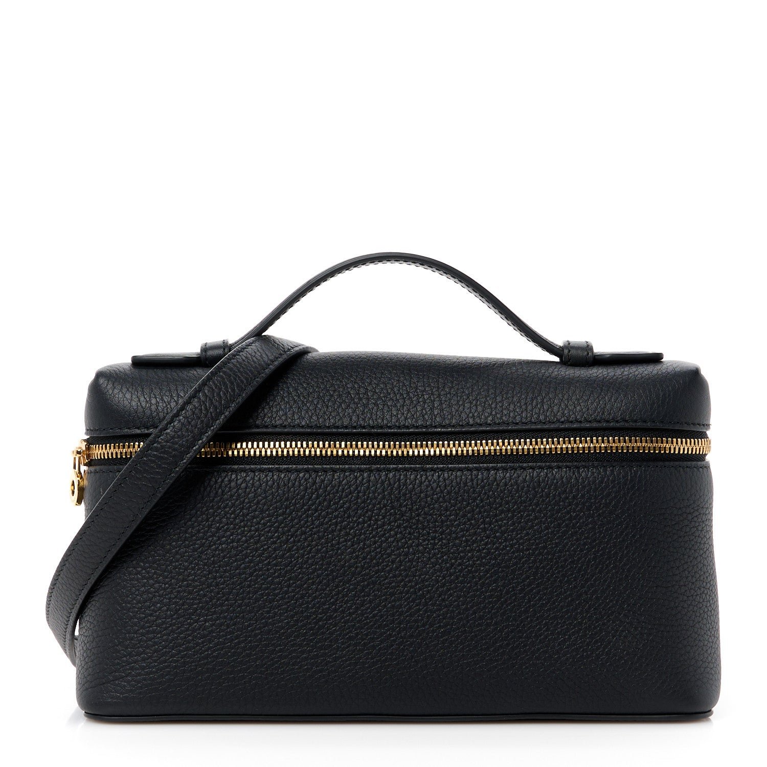 Loro Piana LORO PIANA Grained Calfskin L19 Extra Pocket Pouch Black