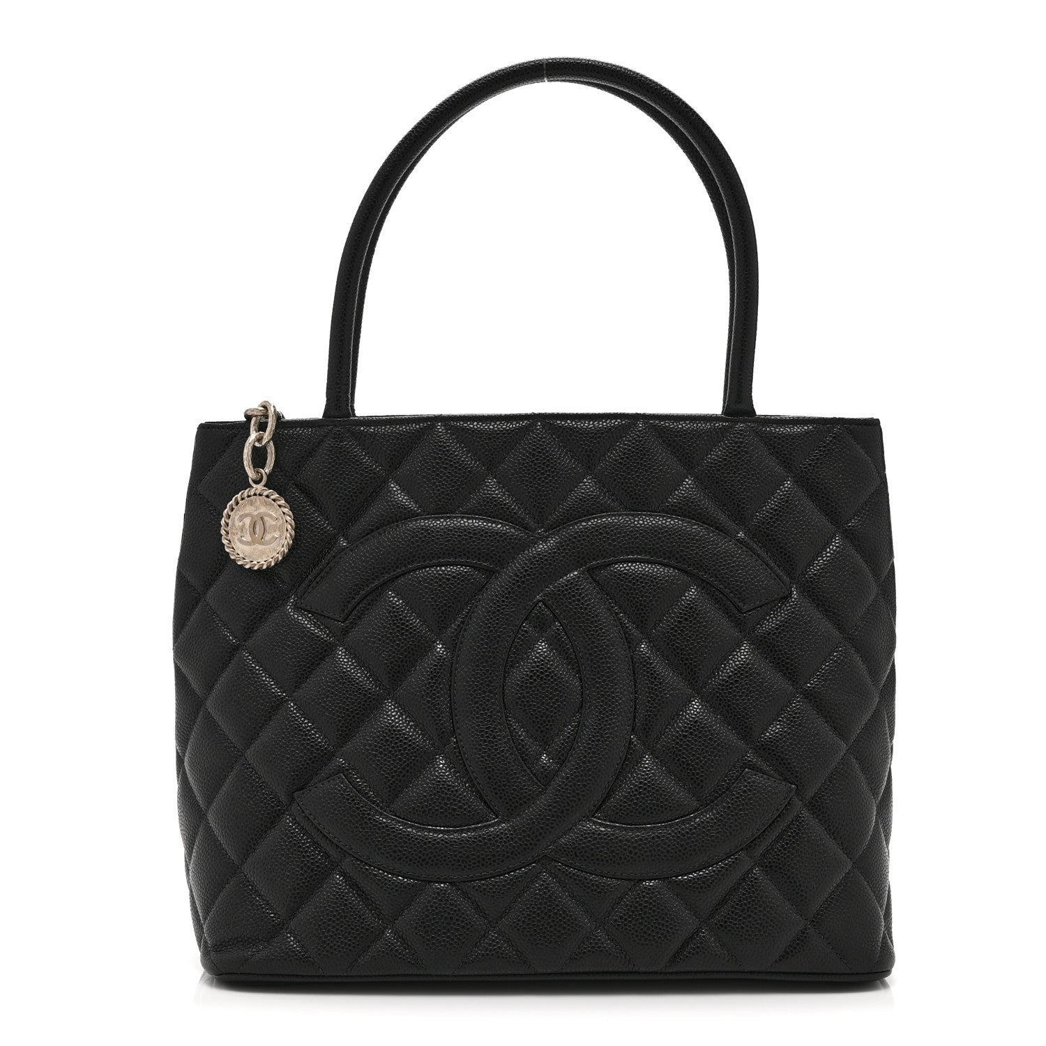 Chanel Caviar Quilted Medallion Tote Black