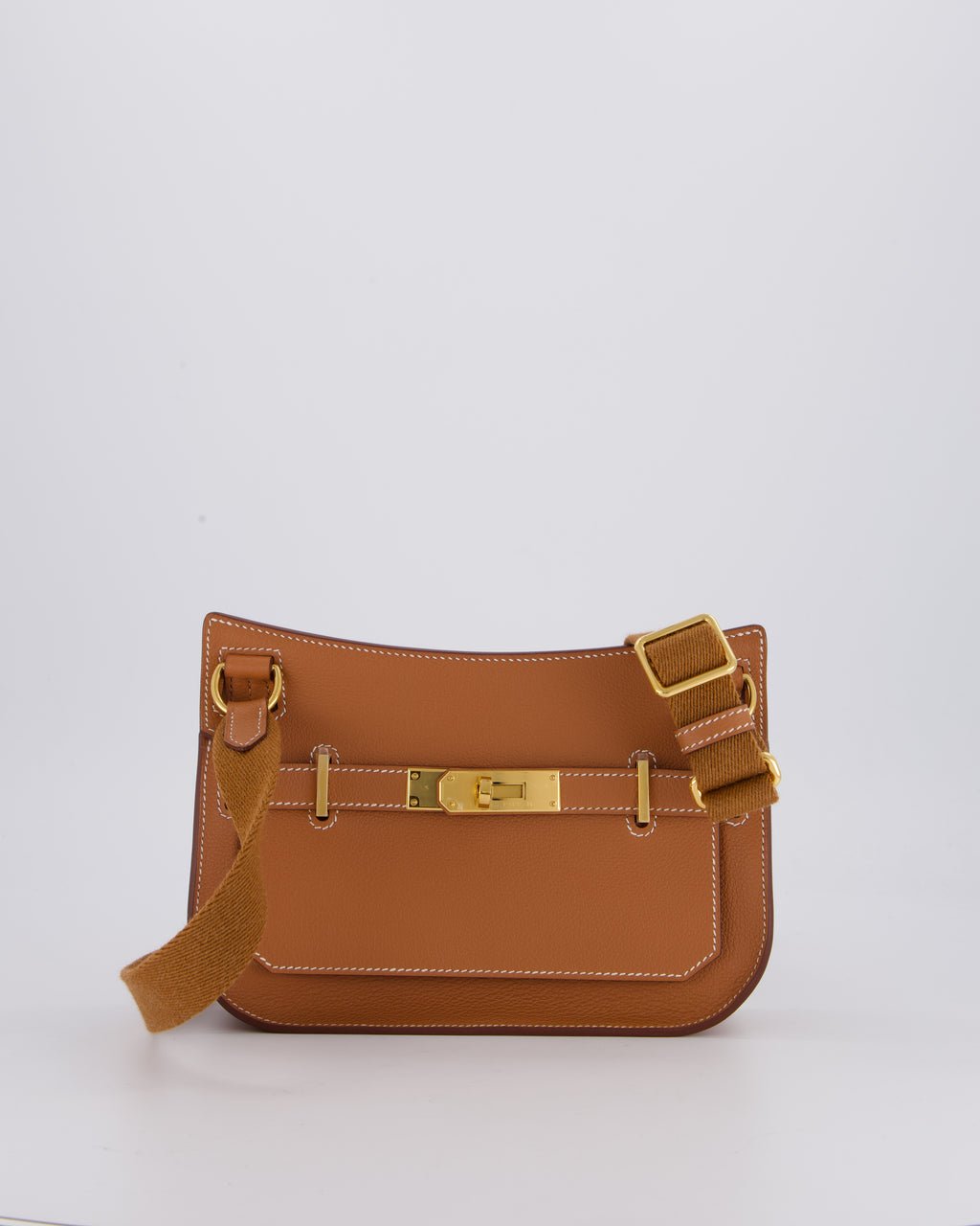 Hermes *RARE* Hermès Mini Jypsiere Bag in Gold Evercolour Leather with Gold Hardware