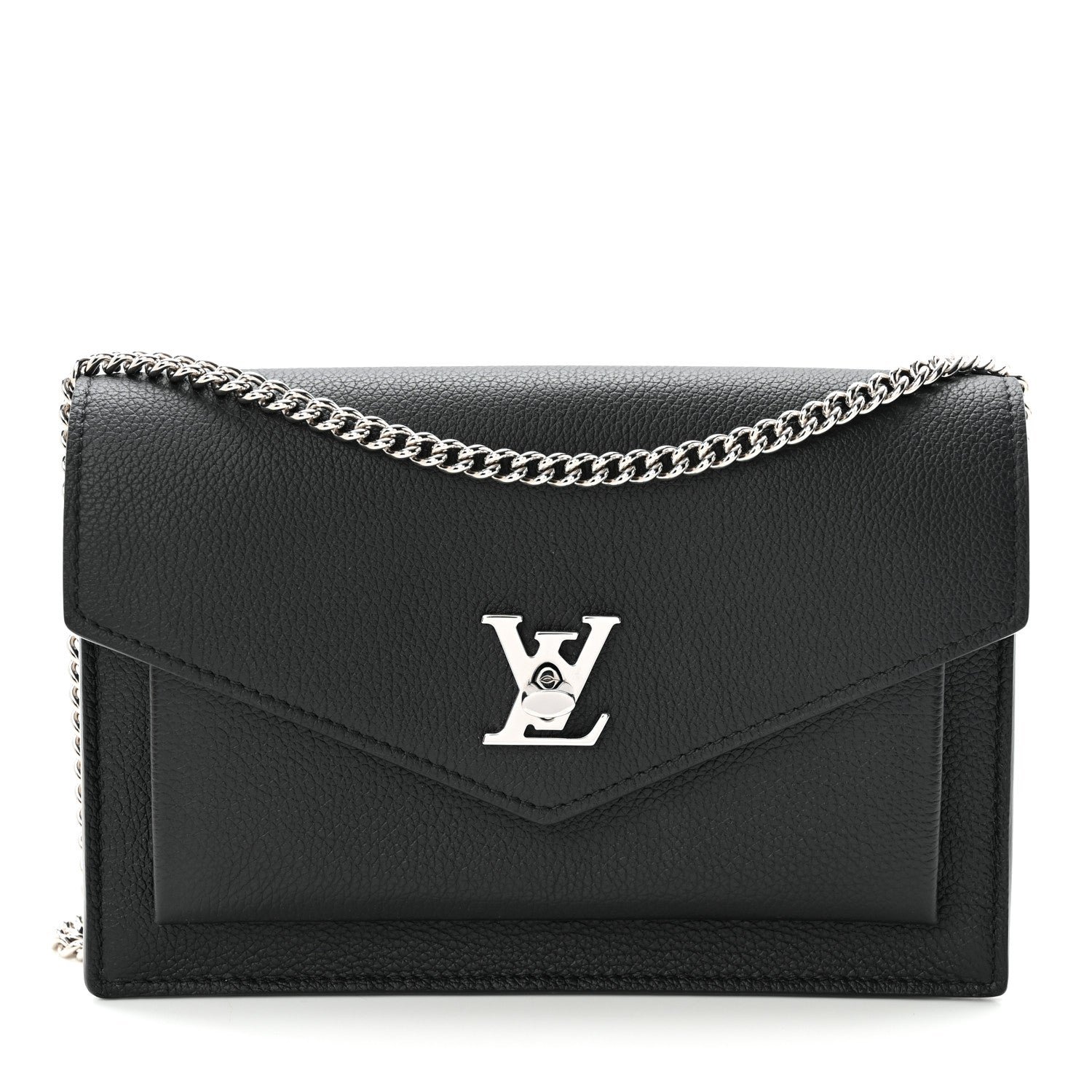 Louis Vuitton Soft Calfskin My Lockme Chain Pochette Black