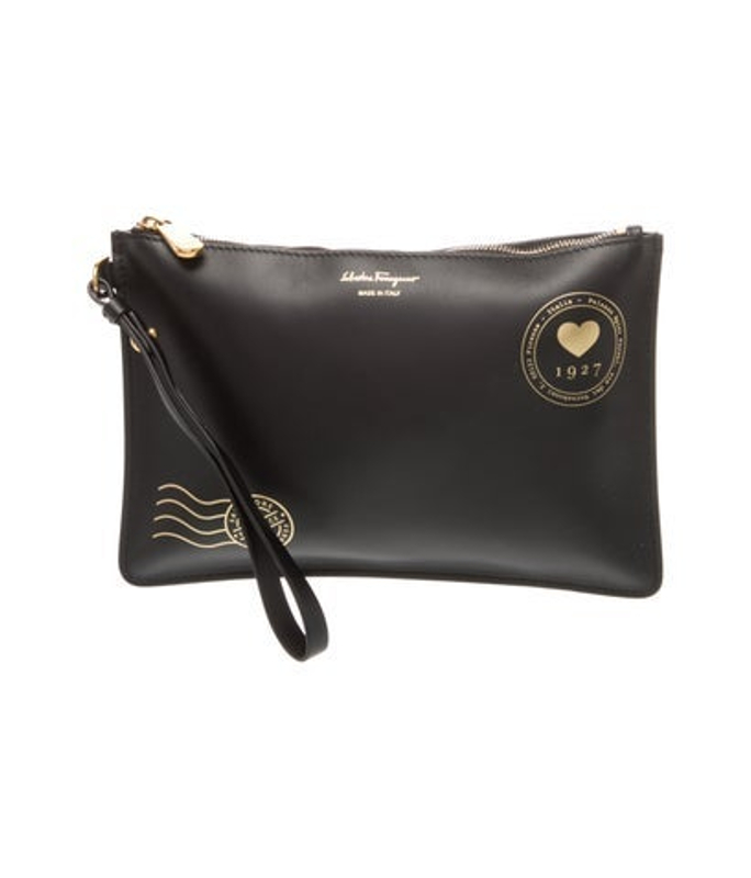 Salvatore Ferragamo Ferragamo Leather Clutch