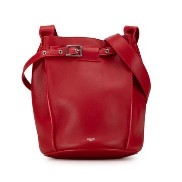 Calfskin Leather Big Bag Bucket Crossbody
