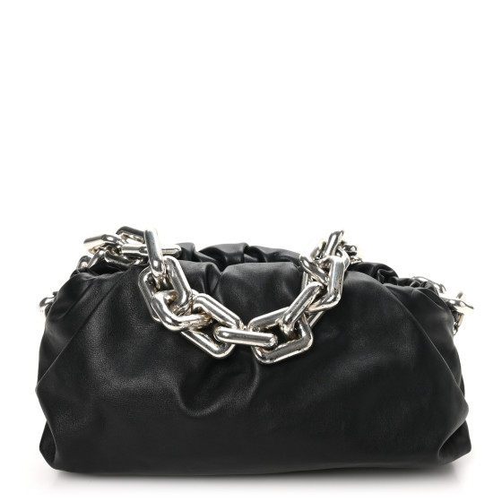 Bottega Veneta Calfskin The Pouch Chain Black