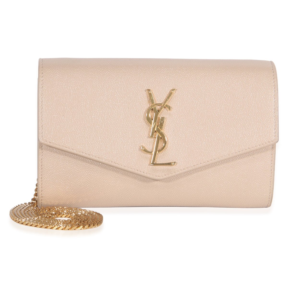 Dark Beige Grain De Poudre Uptown Chain Wallet