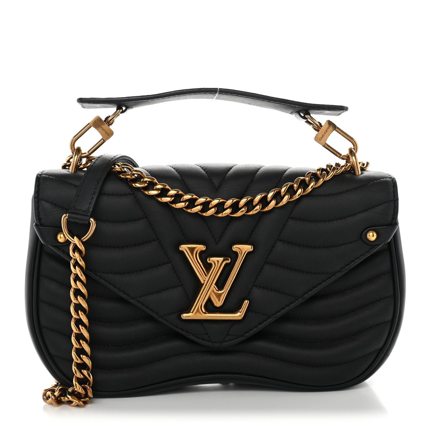 Louis Vuitton Louis Vuitton Calfskin New Wave Chain MM Black