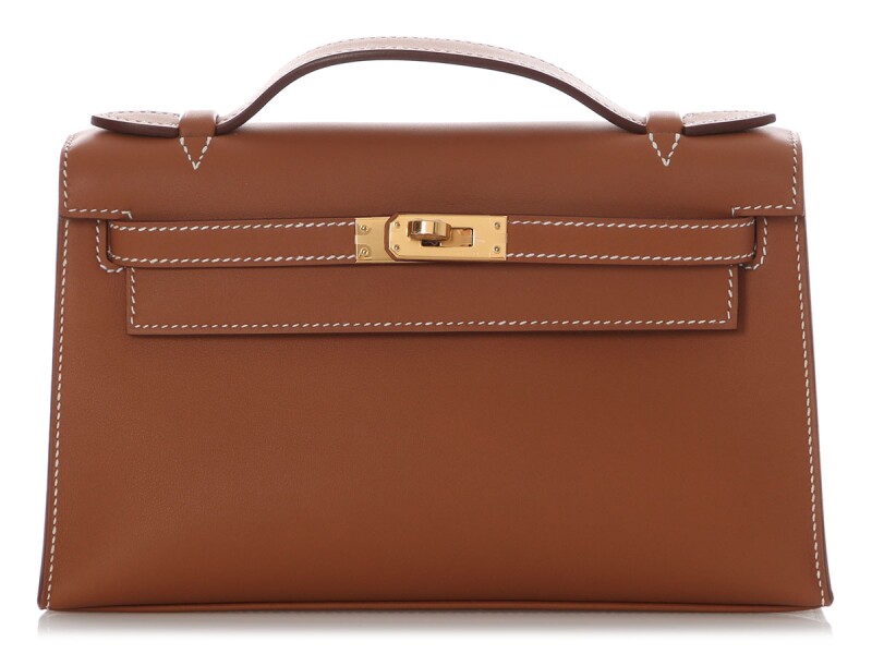 Hermes Gold Swift Kelly Pochette Gold Hardware, 2024