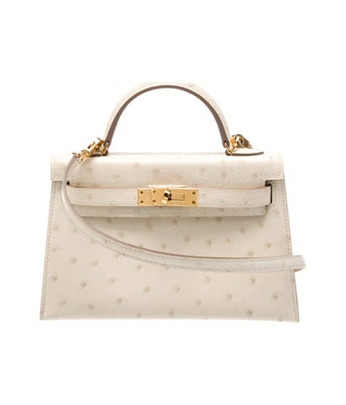 Hermes 2025 Ostrich Mini Kelly Ii Sellier 20