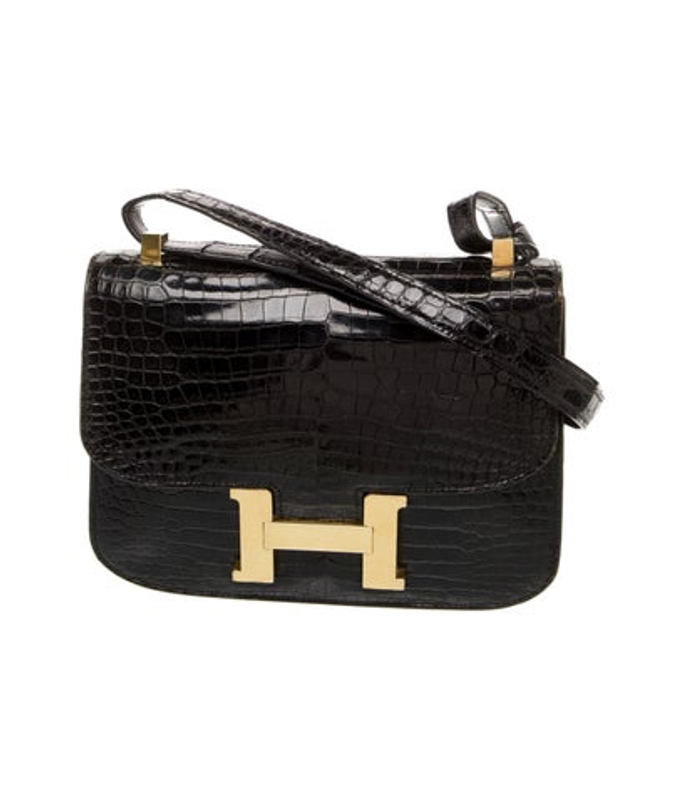 Hermes Shiny Crocodile Constance 23
