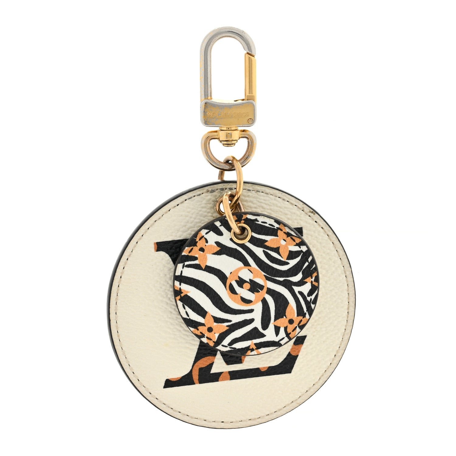 Louis Vuitton Monogram Giant Jungle Bag Charm Key Holder Ivory
