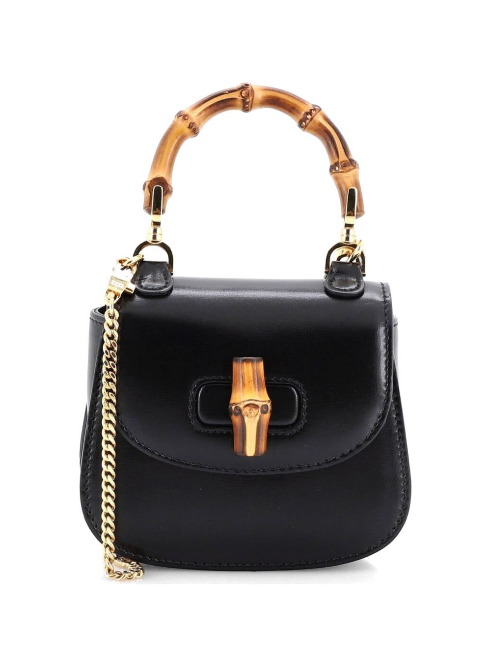 Bamboo 1947 Top Handle Bag Leather Super Mini crossbody bag