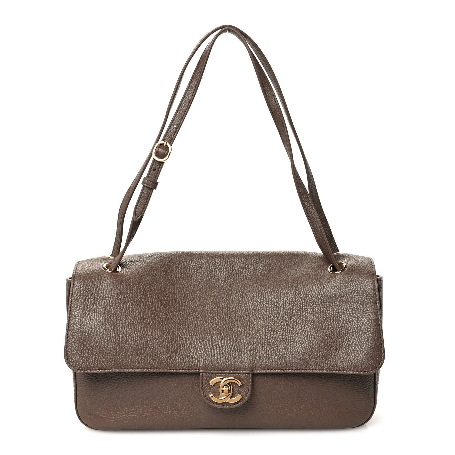 Chanel Grained Calfskin Small Souplissimo Maxi Flap Light Brown