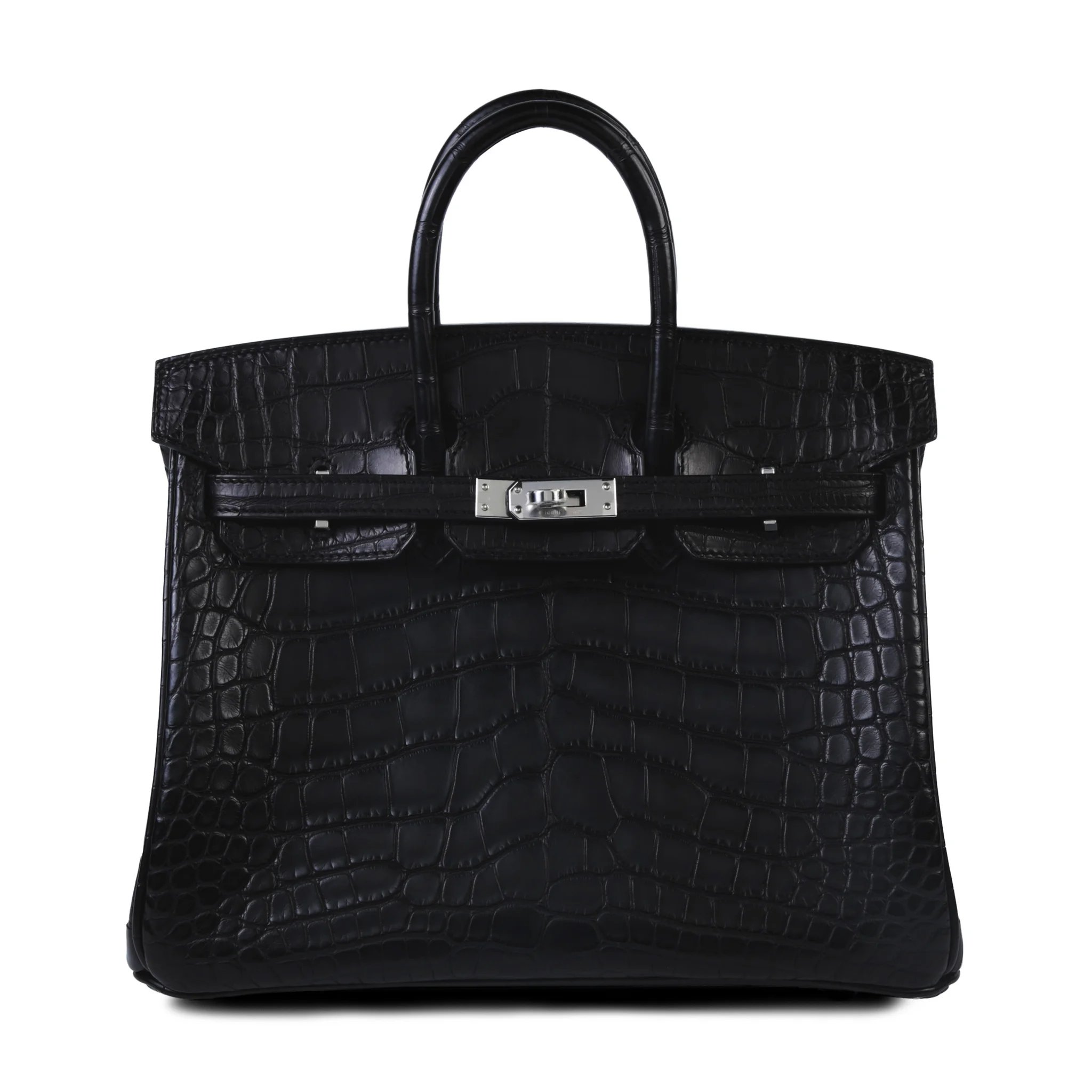 Unused ( Rank NS ) HERMÈS Birkin 25 Noir (89) Matte Alligator Palladium hardware K (2025)
