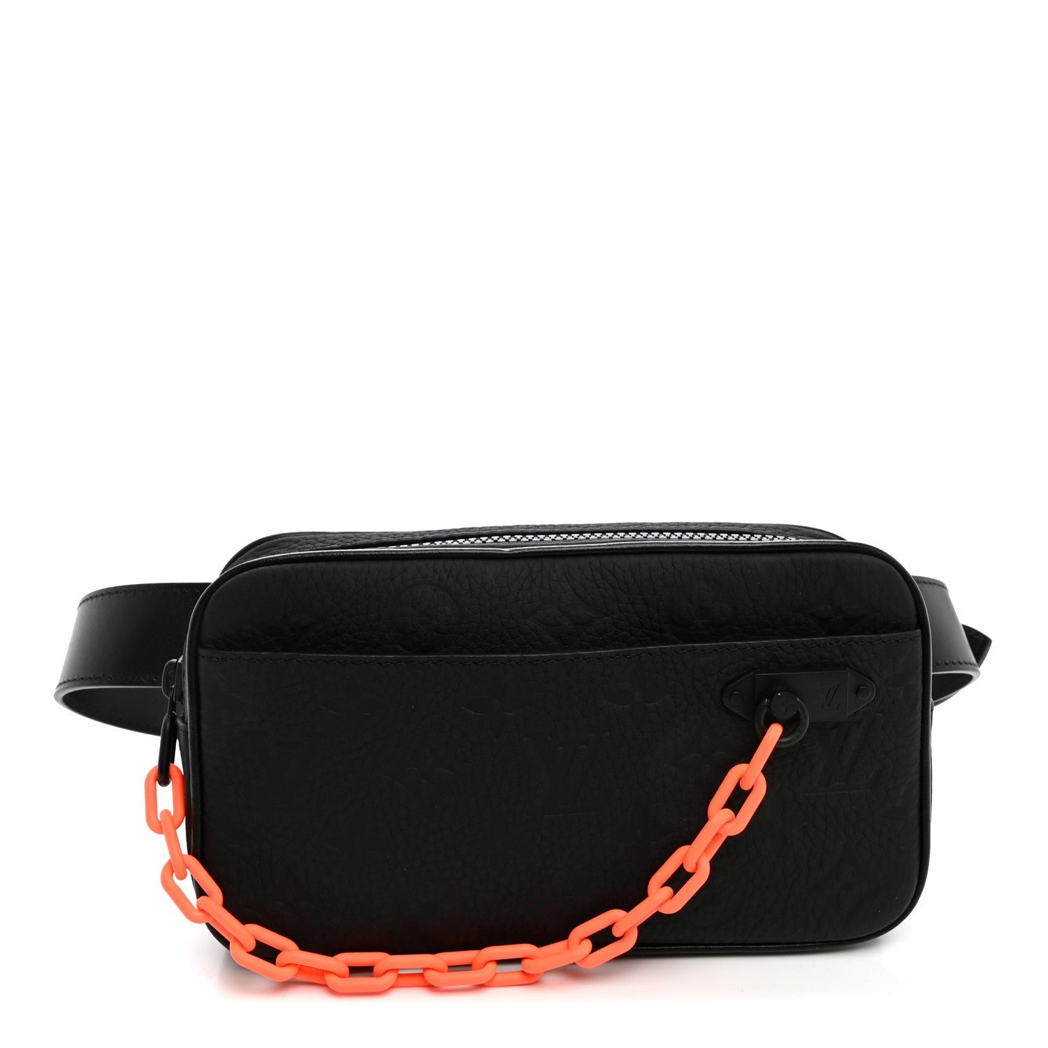 Louis Vuitton Taurillon Monogram Uniformes Solar Ray Soft Pochette Volga Belt Bag Black