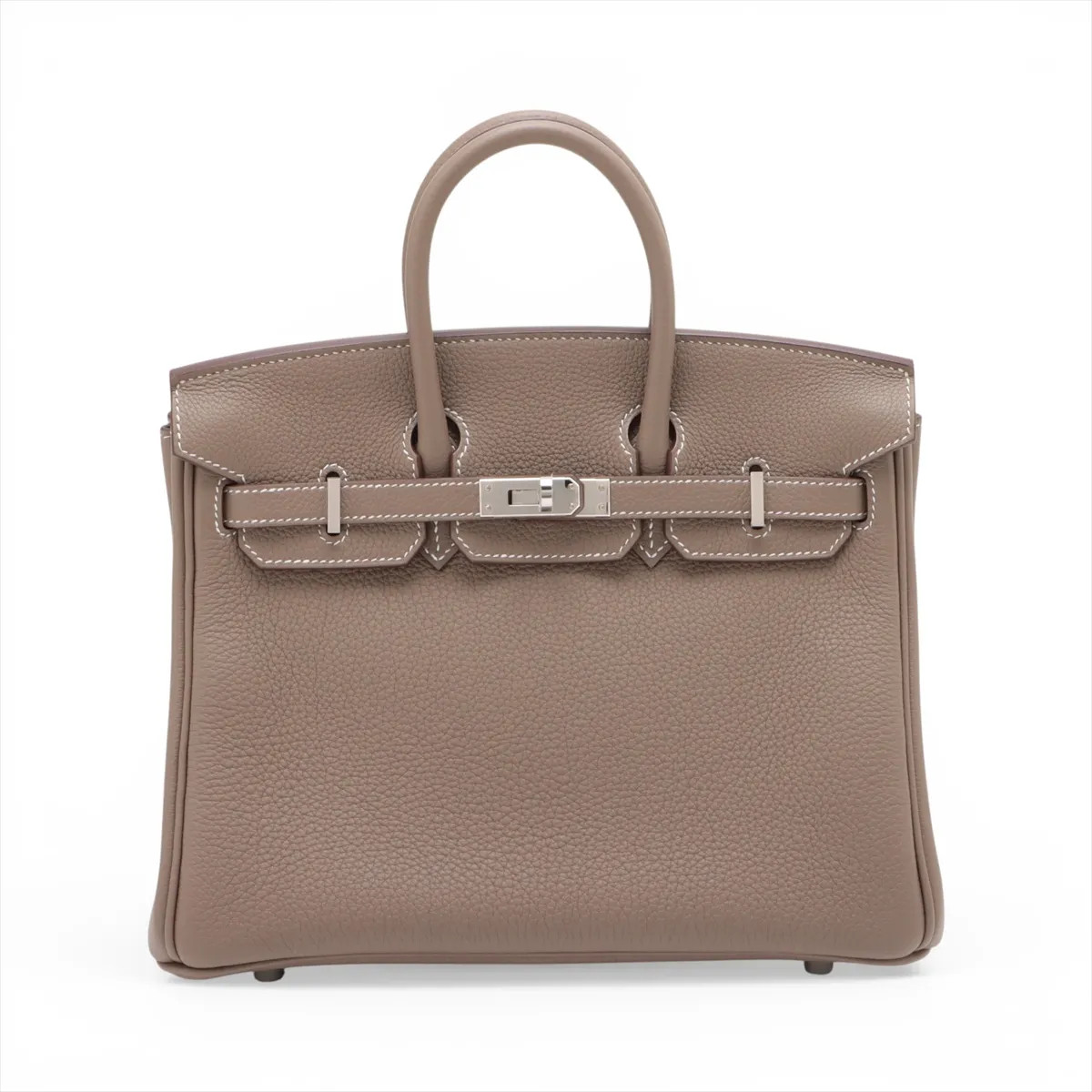 Hermès Birkin 25 Le Tournay Togo Etoupe Silver Metal Fittings