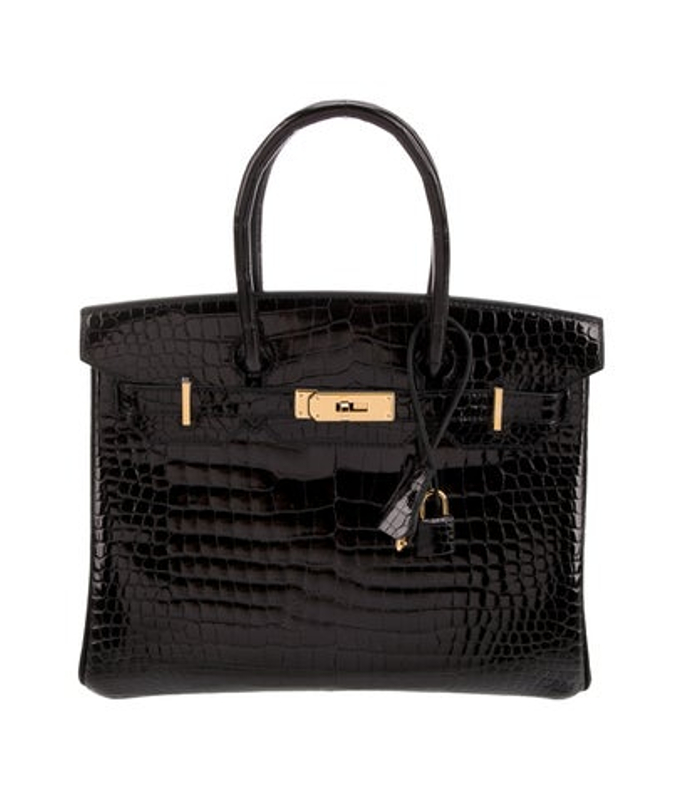 Hermes 2023 Shiny Porosus Crocodile Birkin 30
