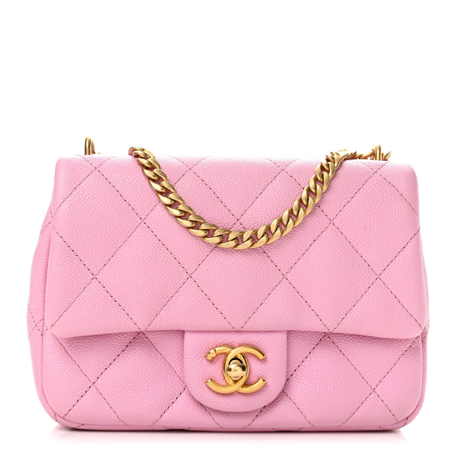 Chanel Caviar Quilted Mini Sweetheart Flap Lilac