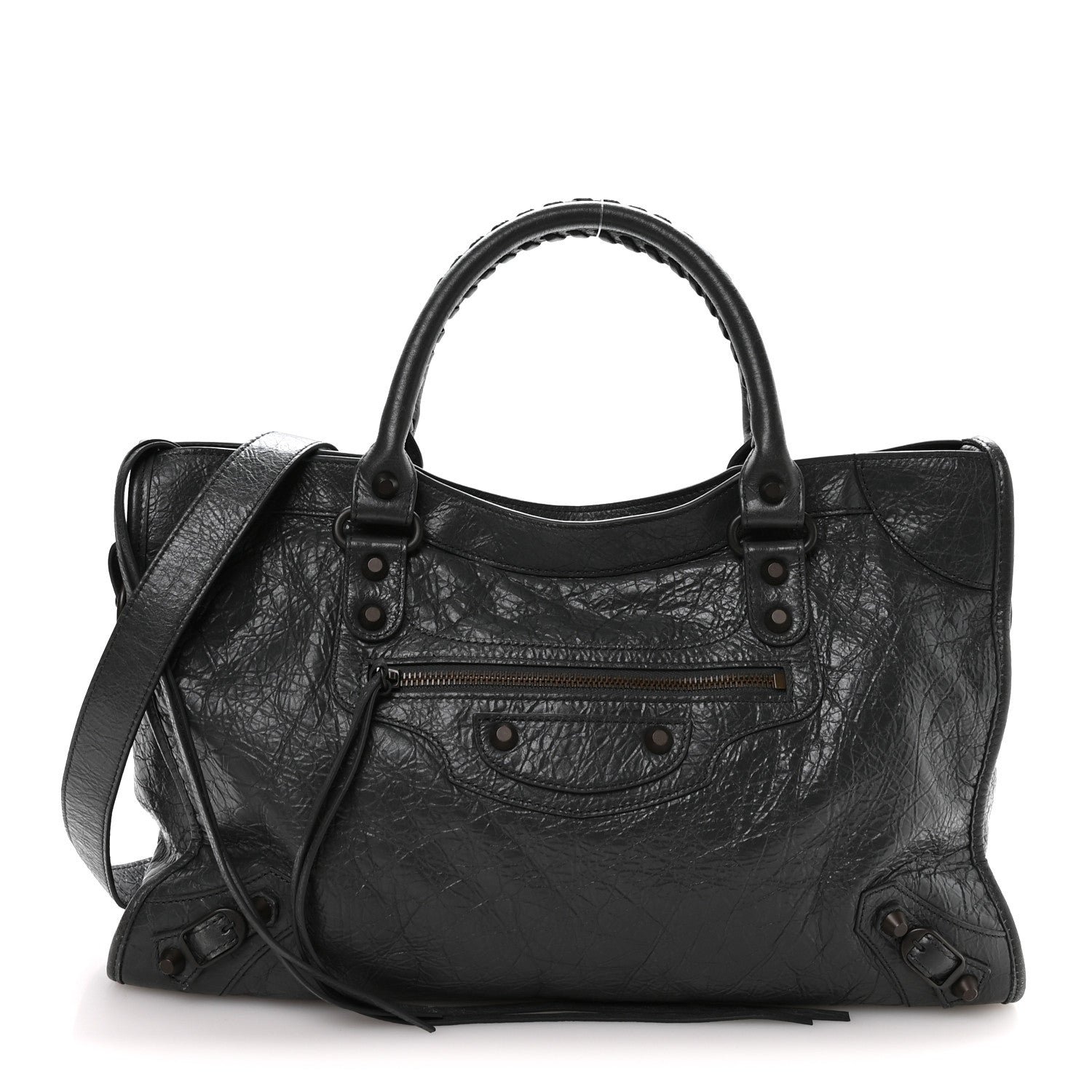 Balenciaga Agneau Arena Classic Hardware Medium Le City Volcanic Rock