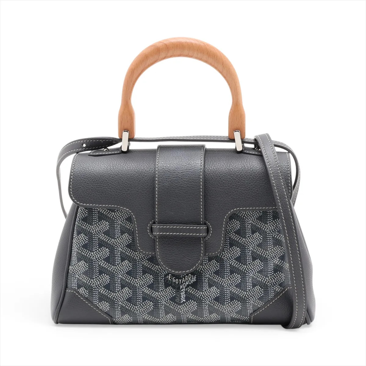 Goyard Saigon Mini PVC & leather 2 Way Handbag Gray