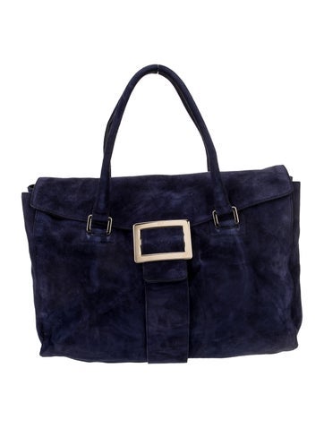 Roger Vivier Suede Top Handle Bag