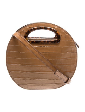 Embossed Leather Top Handle Bag