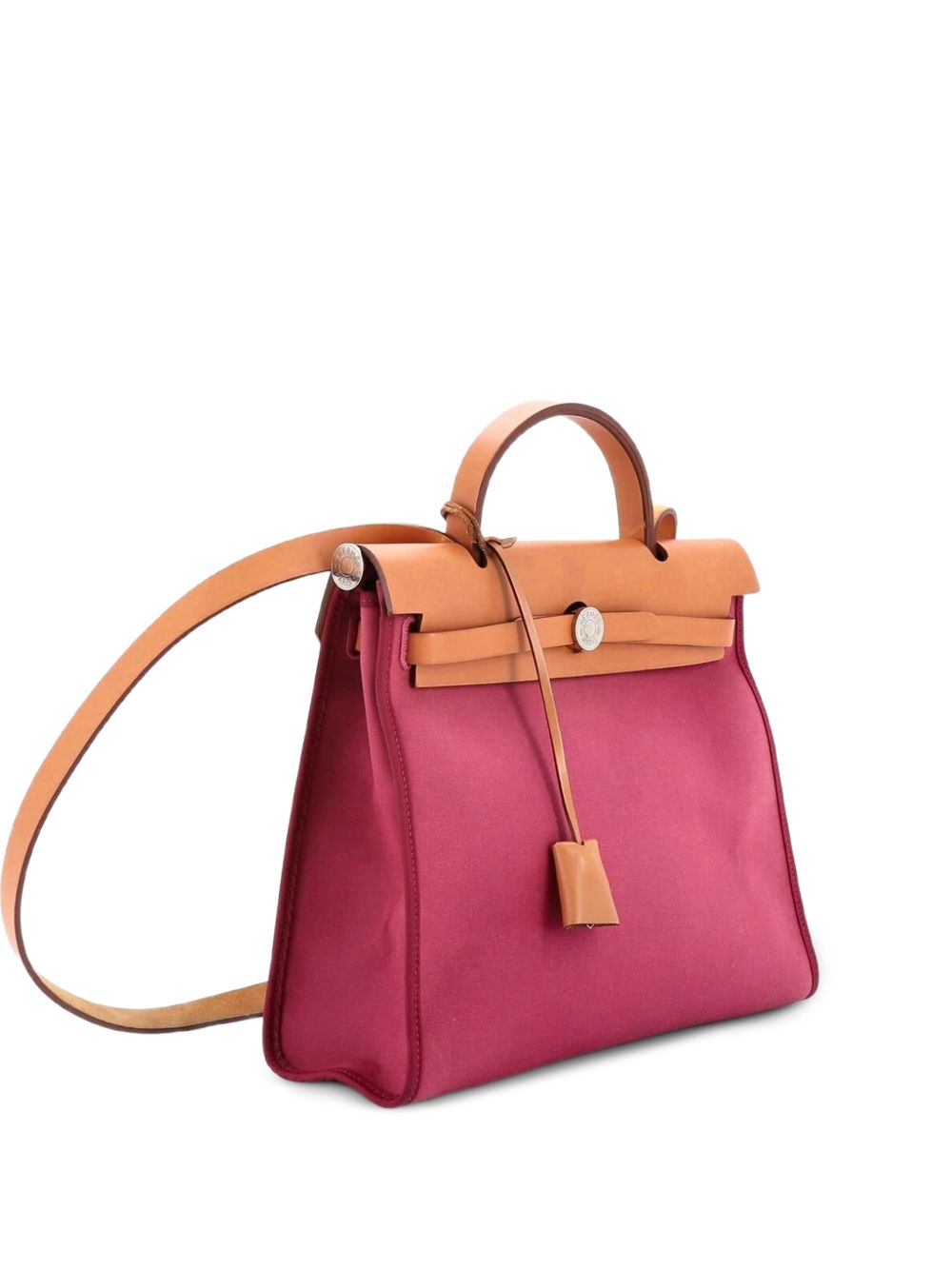 Herbag Zip Leather and Toile 31 shoulder bag