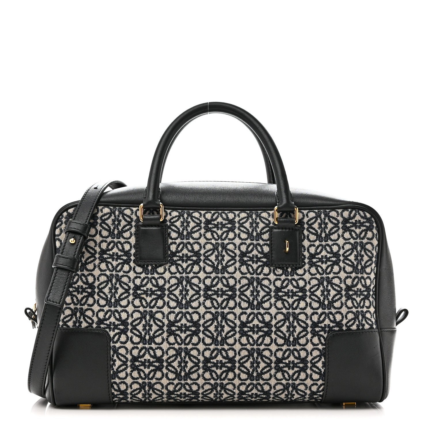 Loewe Jacquard Anagram Calfskin Amazona 28 Black Navy