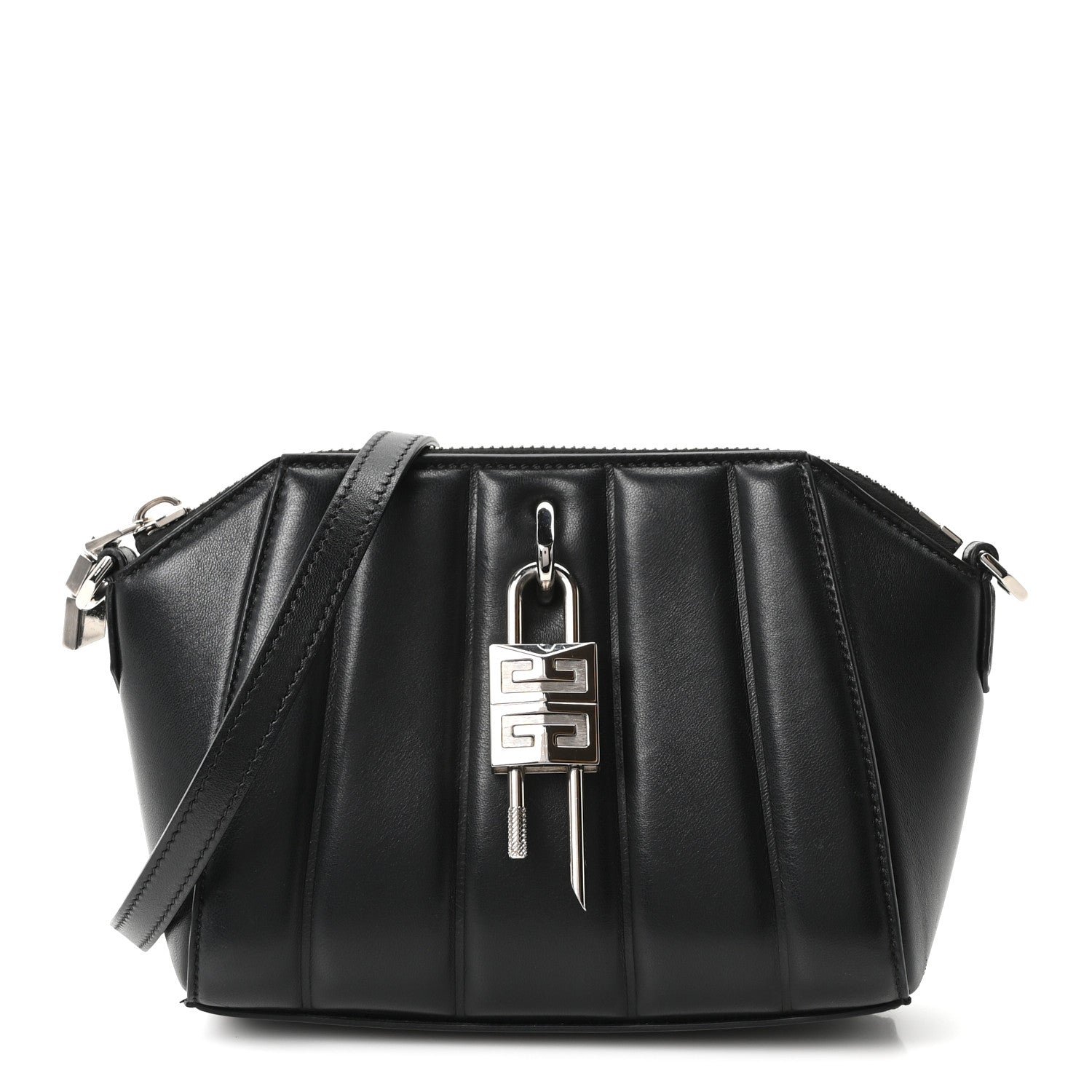Givenchy Lambskin XS Lock Antigona Shoulder Bag Black