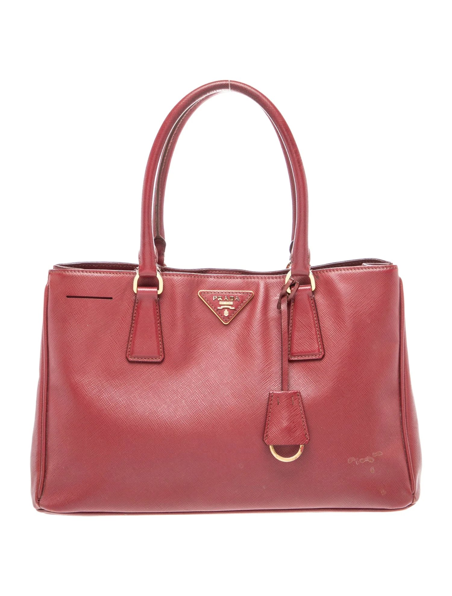 Enameled Metal Triangle Top Handle Bag