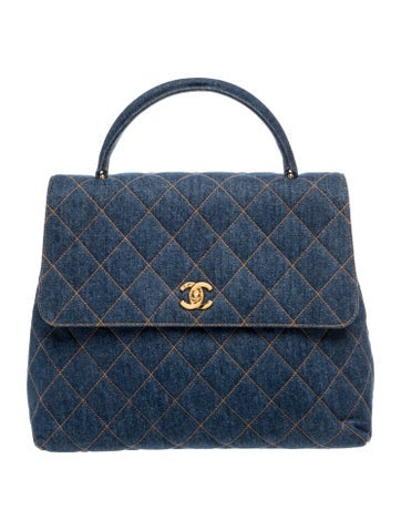 Denim Quilted Kelly Bag