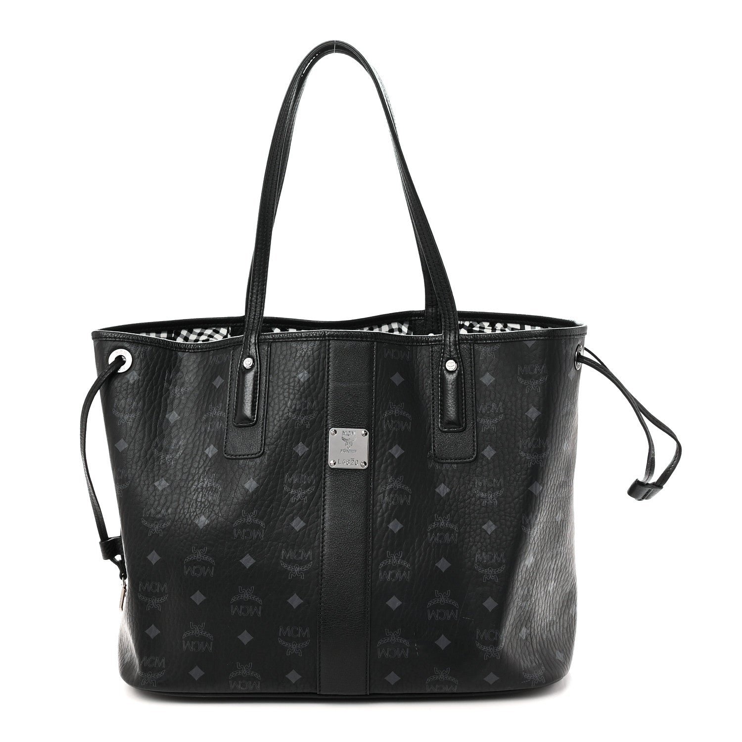 MCM MCM Visetos Medium Liz Reversible Shopper Tote Black
