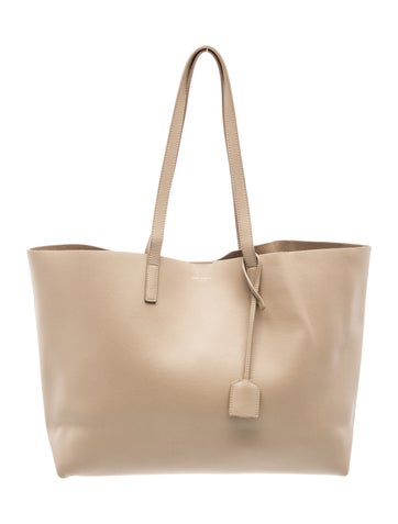 Leather Shopping Tote East West