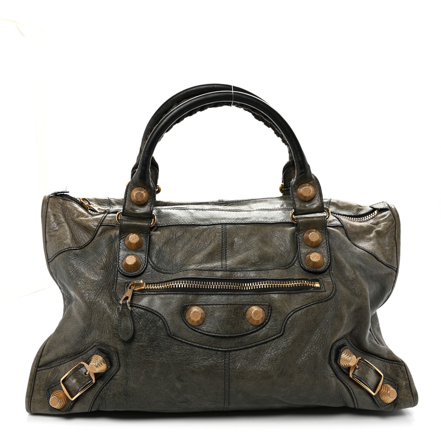 Balenciaga Agneau Giant 21 Gold Hardware Work Anthracite
