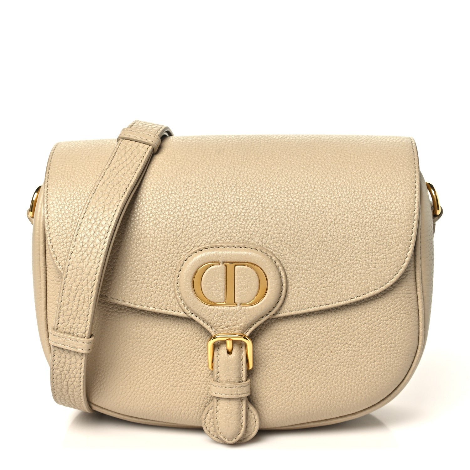 Grained Calfskin Medium Bobby Flap Warm Taupe