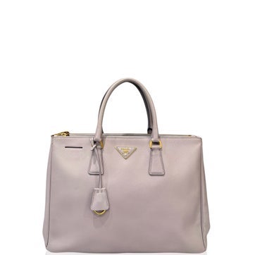 Saffiano Lux Leather Galleria Double Zip Tote