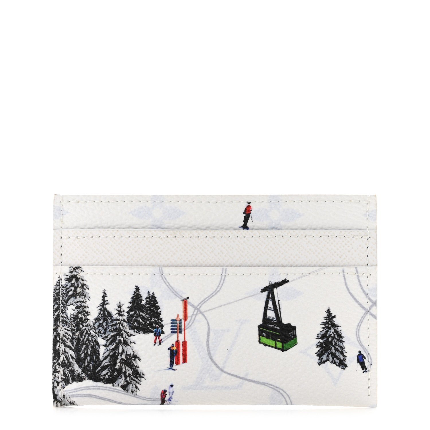 Louis Vuitton Monogram Sports Card Holder Ski White