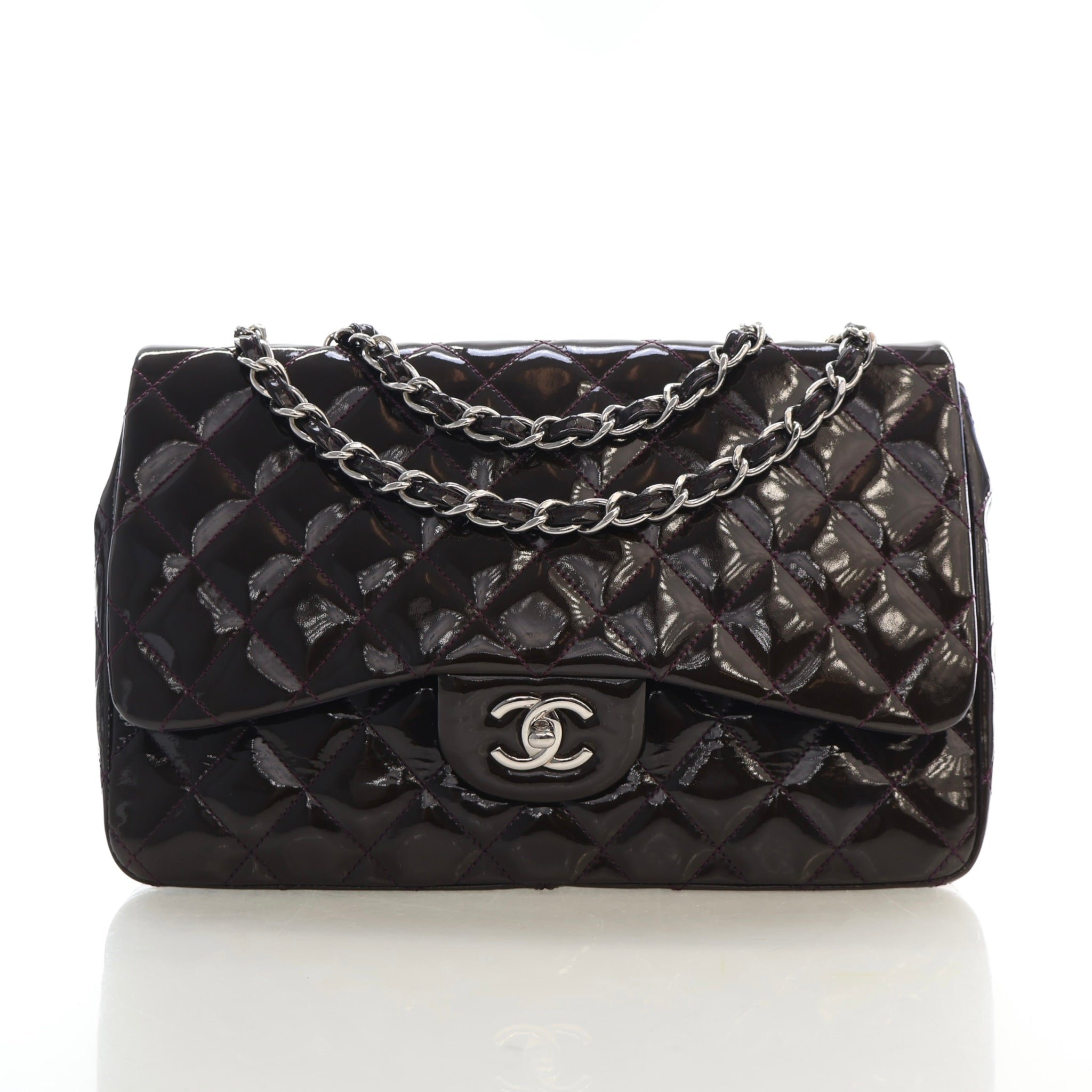 Chanel Jumbo Patent Classic Single Flap Bag