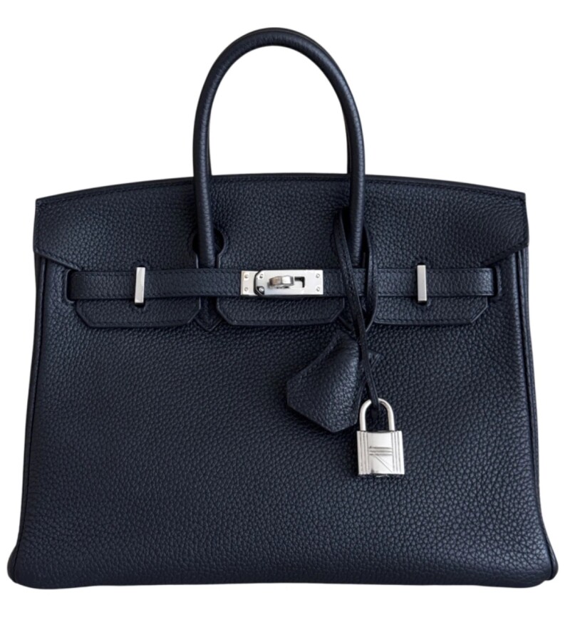 Bleu Nuit Togo Birkin 25  Palladium Hardware, 2021