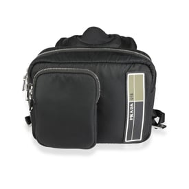 Prada Black Tessuto Pocket Nylon Technical Backpack