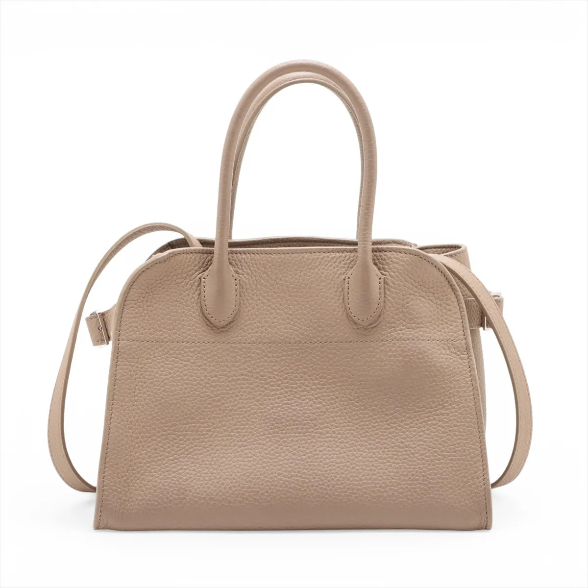 The Row Soft Margot 10 Leather 2 Way Handbag Beige
