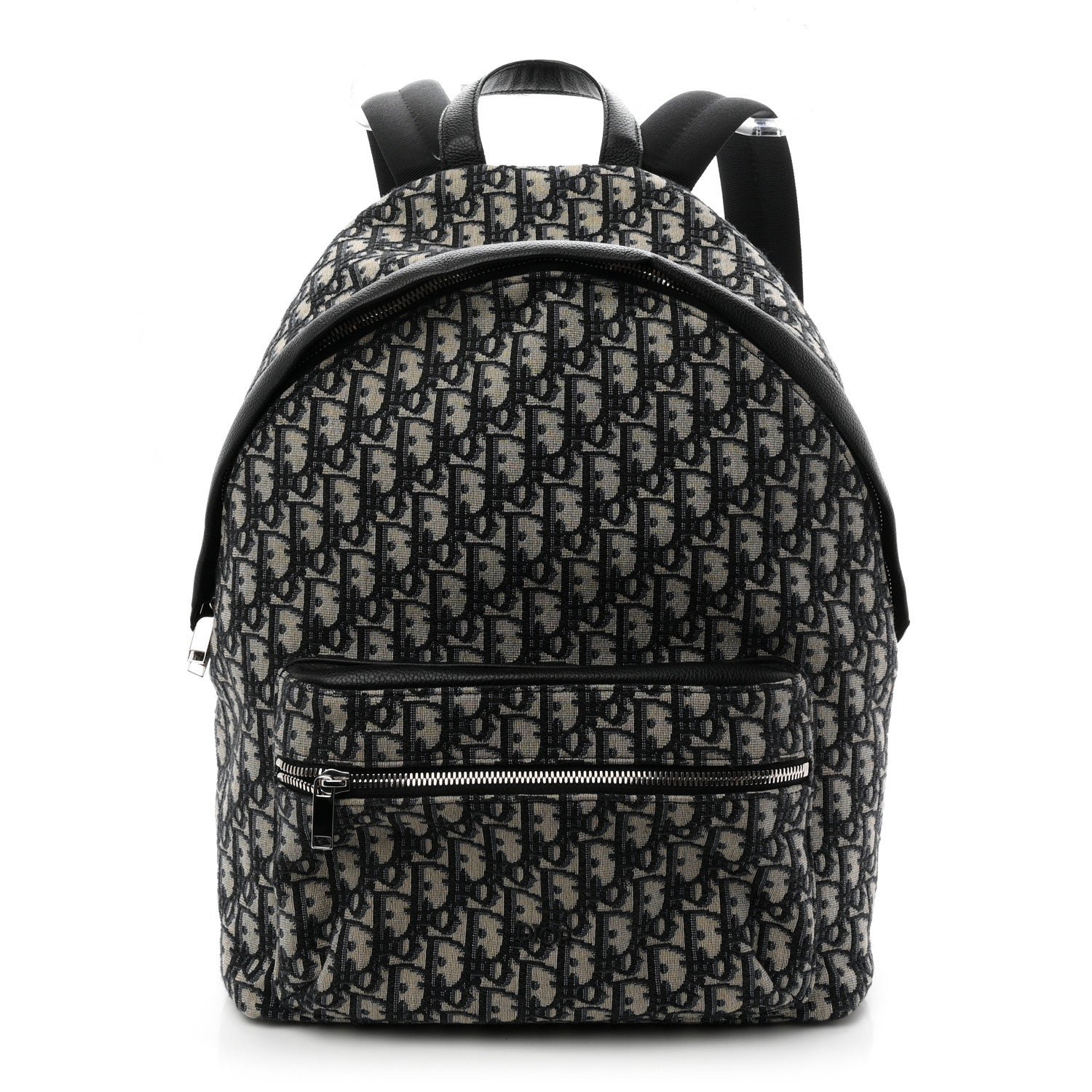 Christian Dior Oblique Calfskin Rider Backpack Beige Black