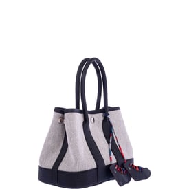 Hermes Hermès Garden Party Micro (TTPM) Toile H Viking & Ébène Veau Negonda Palladium Hardware